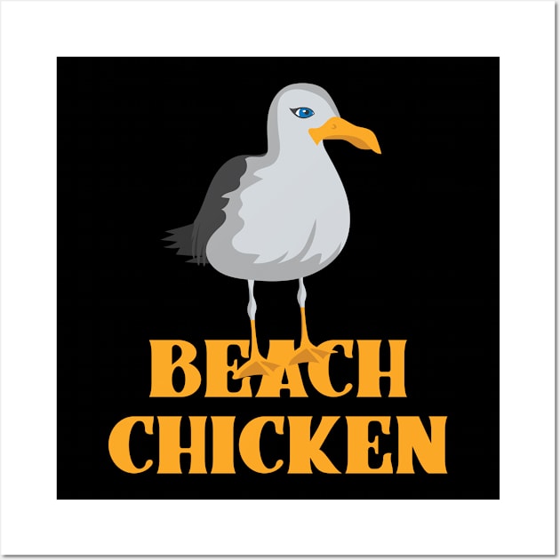 Beach Chicken Wall Art by c1337s